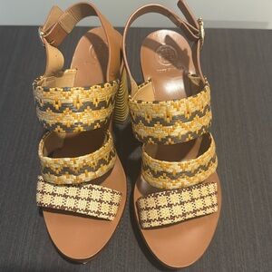 Tory Burch Patos  Platform Sandal.  Size 8M.  Worn once.
